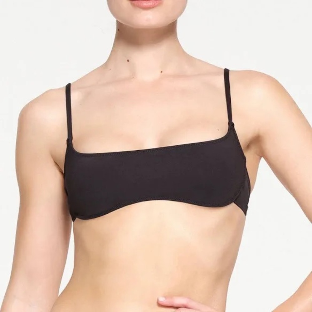 SKIMS Black Bikini Minimalist Swimwear
